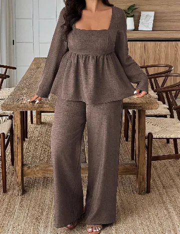 Compleu SHEIN CURVE, maro