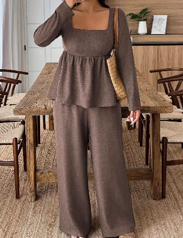 Compleu SHEIN CURVE, maro