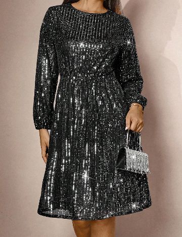 Rochie medie SHEIN CURVE, negru