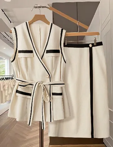 Compleu SHEIN CURVE, crem