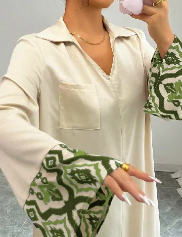 Rochie lunga SHEIN, crem