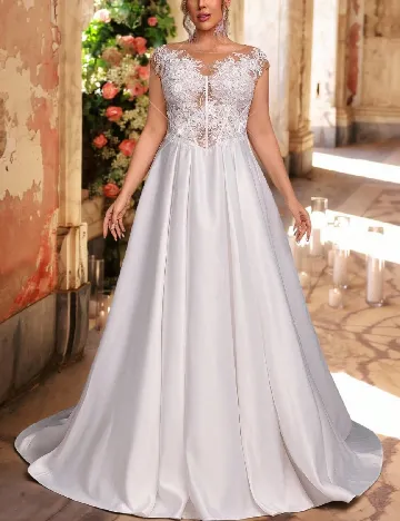 Rochie lunga SHEIN CURVE, alb