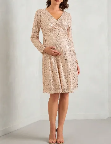 Rochie scurta SHEIN Maternity, crem