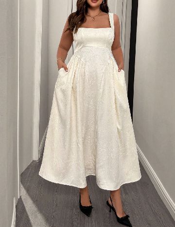 Rochie lunga SHEIN CURVE, crem