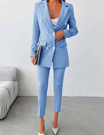 Costum SHEIN, albastru