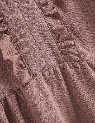 Rochie scurta Emery Rose Curve, roz pudra