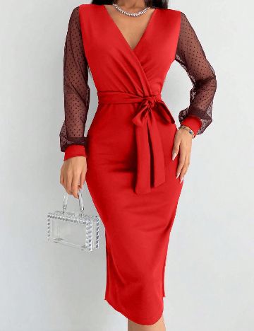 Rochie medie SHEIN, rosu