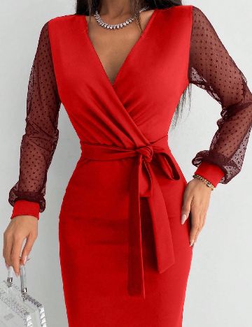 Rochie medie SHEIN, rosu