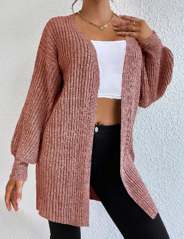 Cardigan SHEIN, roz pudra inchis