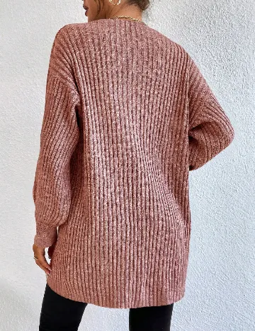 Cardigan SHEIN, roz pudra inchis