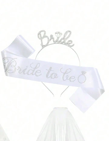 Set coronita si panglica SHEIN, argintiu