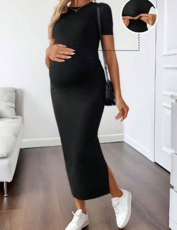 Rochie medie SHEIN Maternity, negru