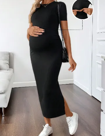 Rochie medie SHEIN Maternity, negru