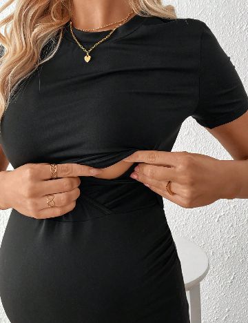 Rochie medie SHEIN Maternity, negru