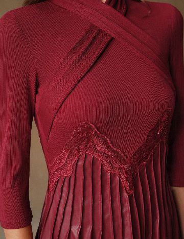 Rochie medie Anewsta, rosu