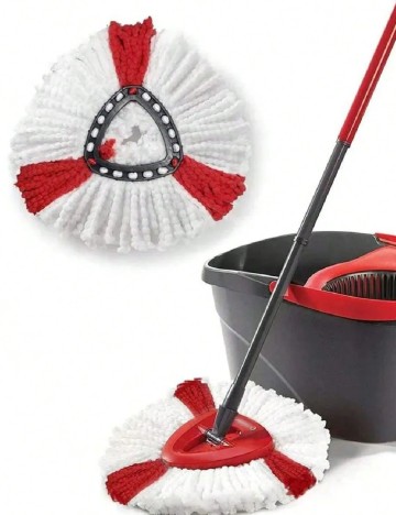 Rezerva pentru mop SHEIN, alb/rosu