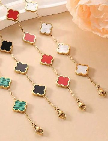 Bratara SHEIN, auriu/alb