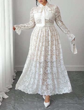 Rochie lunga SHEIN CURVE, alb