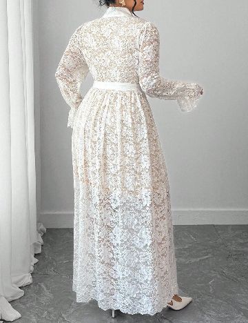 Rochie lunga SHEIN CURVE, alb