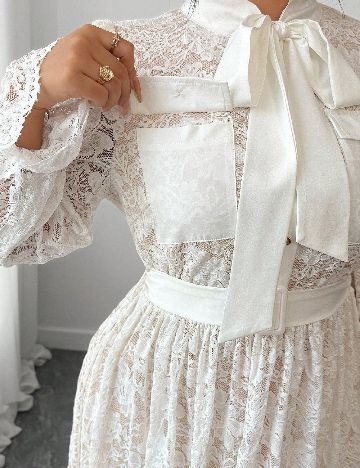 Rochie lunga SHEIN CURVE, alb