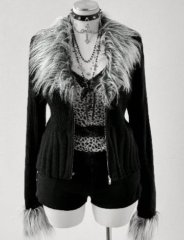 Jacheta SHEIN CURVE, negru