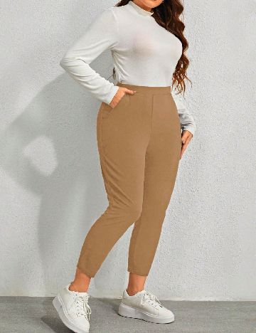 Pantaloni Emery Rose Curve, maro