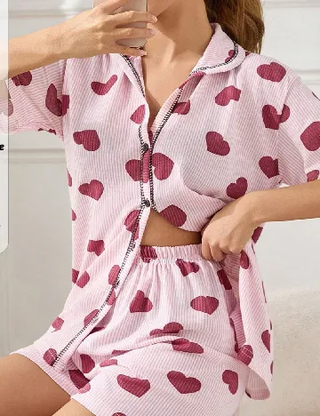 Pijama SHEIN CURVE, roz
