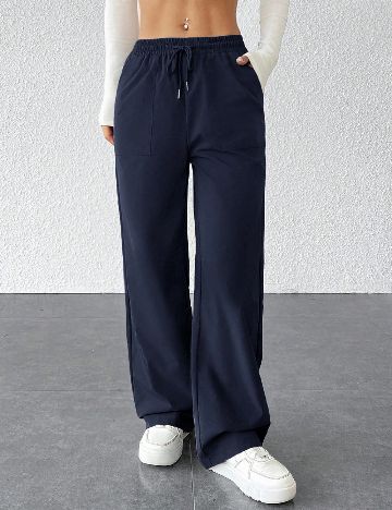 Pantaloni SHEIN, bleumarin
