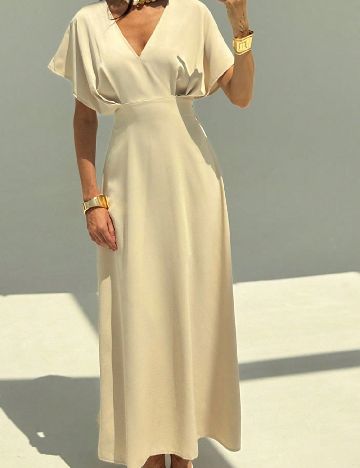 Rochie lunga SHEIN, crem