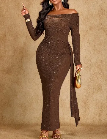 Rochie lunga SHEIN, maro