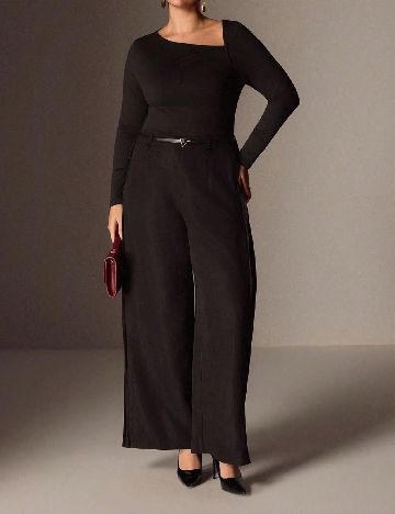 Pantaloni SHEIN CURVE, negru