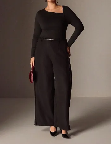 Pantaloni SHEIN CURVE, negru