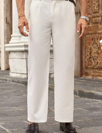 Pantaloni SHEIN, alb