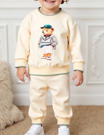 Compleu Shein Kids, crem