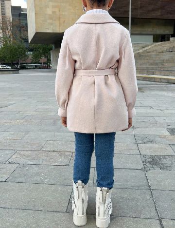 Palton Shein Kids, crem