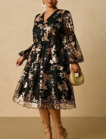 Rochie medie SHEIN CURVE, negru