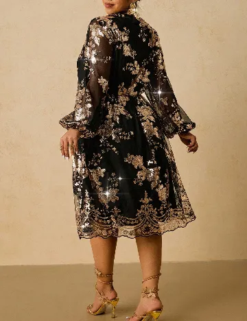 Rochie medie SHEIN CURVE, negru