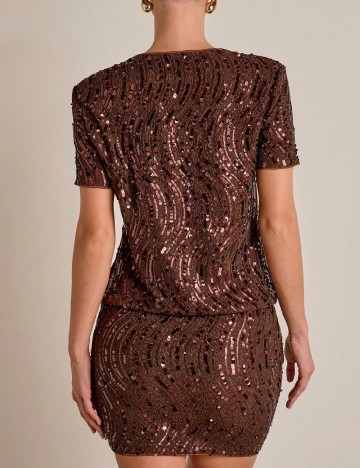 Rochie scurta SHEIN, maro