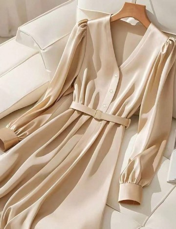 Rochie medie SHEIN, crem