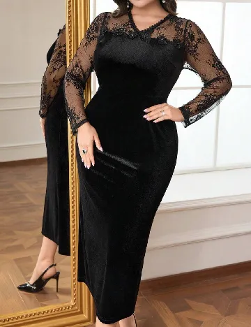 Rochie lunga SHEIN CURVE, negru