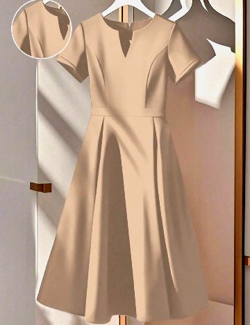 Rochie medie SHEIN CURVE, maro