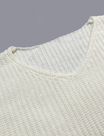 Pulover Oversize SHEIN, alb