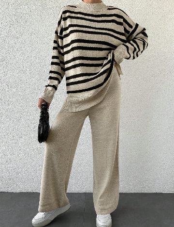 Compleu SHEIN, bej/negru