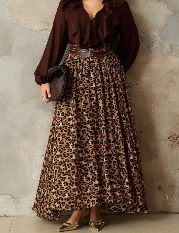 Fusta SHEIN CURVE, animal print