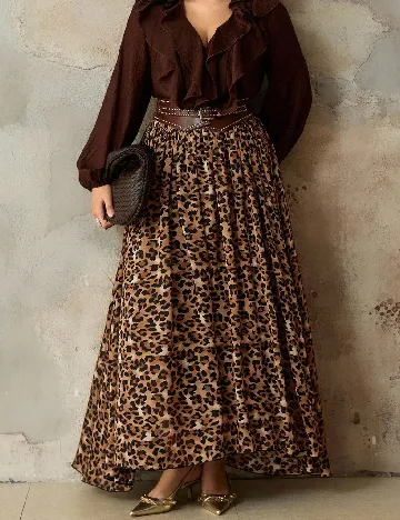 Fusta SHEIN CURVE, animal print