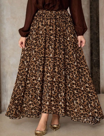 Fusta SHEIN CURVE, animal print