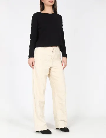 Pantaloni Zara, crem