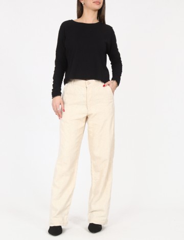 Pantaloni Zara, crem