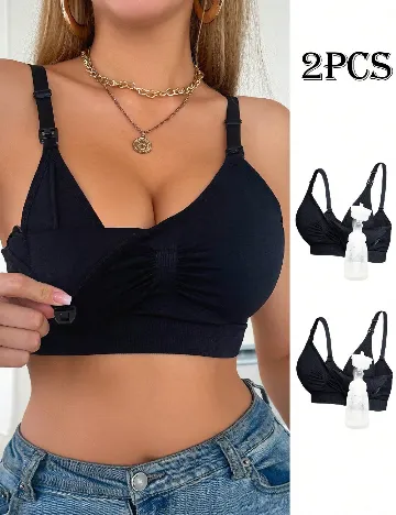 Set sutiene 2 bucati SHEIN Maternity, negru