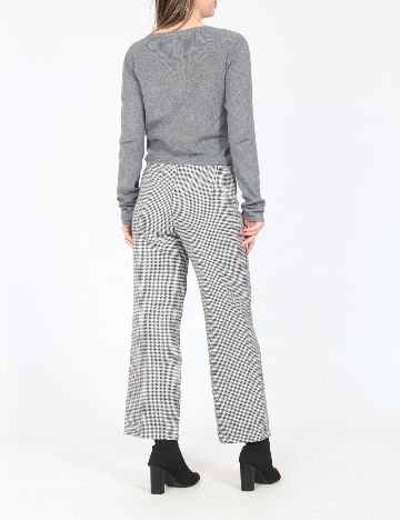 Pantaloni Zara, alb/negru